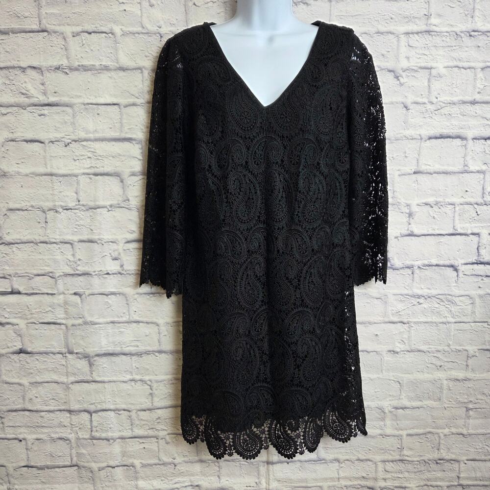 🌼Ann Taylor Dress Womens Size 2 Lace Paisley Black NEW with Tags🌼